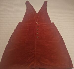 Free People Red Ribbed Sleeveless Sundress